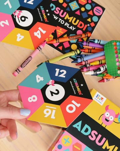 Evermade Adsumudi Math Game - The Monstrously Fun, Smart Game for Kids to Practise Multiplication, Division, Addition and Subtraction - Great for Kids Ages 8-12