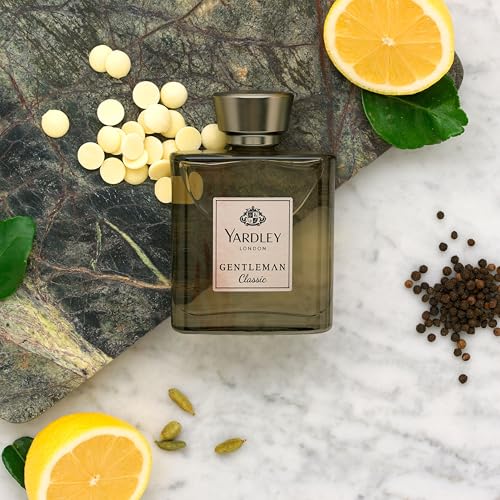 Yardley Gentleman Classic Luxury Fragrance Eau De Parfum, Citrus, Black Pepper And Spicy Blend Of Cardamom, 100Ml