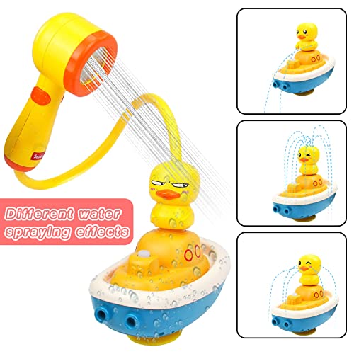 KASTWAVE Bath Toys for Children 1-3 Kids Bathtub Toys, Duck Water Toys Toddler Bath Toys for Kids Ages 4-8 Bathtub Shower Head with 3 Different Spraying Duck for Boys Girls 1 2 3 4 5 6 7 Years