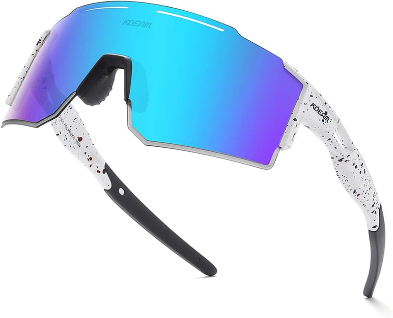 RINKUOLYO Sports Polarized Sunglasses for Men and Women Viper Sunglasses for Cycling Running Driving, M