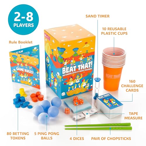 Gutter Games Beat That! - The Bonkers Battle of Wacky Challenges [Family Party for Kids & Adults], Multi-colored