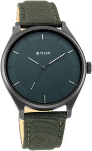 Neo V Dark Blue Dial, Green Fabric Strap Analog Round Watch for Men's