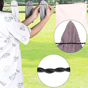 Excefore Portable Travel Clothes Line 4 Pieces 8ft/2.5M Windproof Retractable Clothes Rope Line with Hooks and Suction Cups for Camping Accessories Cruise Essentials Outdoor and Indoor Use