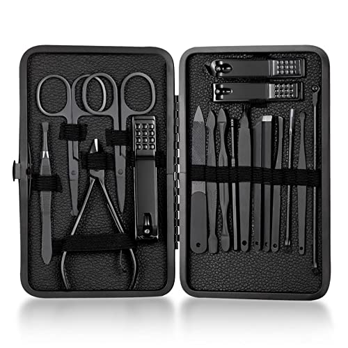 CBEI Nail Clippers Professional Manicure Set Nail Grooming Kit for Thick Nails Cuticle Remover Toe Nail Care Cutter Pedicure Kit Nail Clippers Portable Set Travel Tool Kit for Men Women