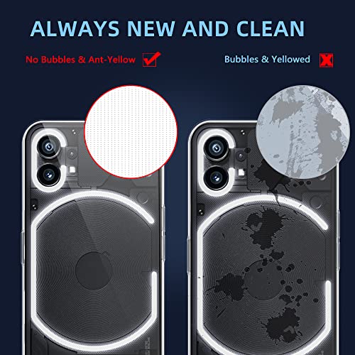 X-Level Compatible Nothing Phone 1 Case Clear Slim Fit Ultra-Thin Soft TPU Anti-Slip Grip Phone Cases Lightweight Anti-Scratch Back Cover Grip