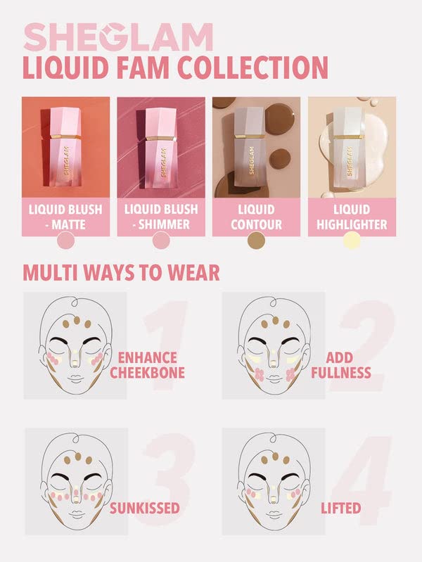 SHEGLAM Makeup - Glow Bloom Liquid Highlighter Shimmer Finish - Long-wearing Waterproof Highlighter Makeup with Sponge Tip Applicator (Vanilla Frost), FL.OZ./5.2ml