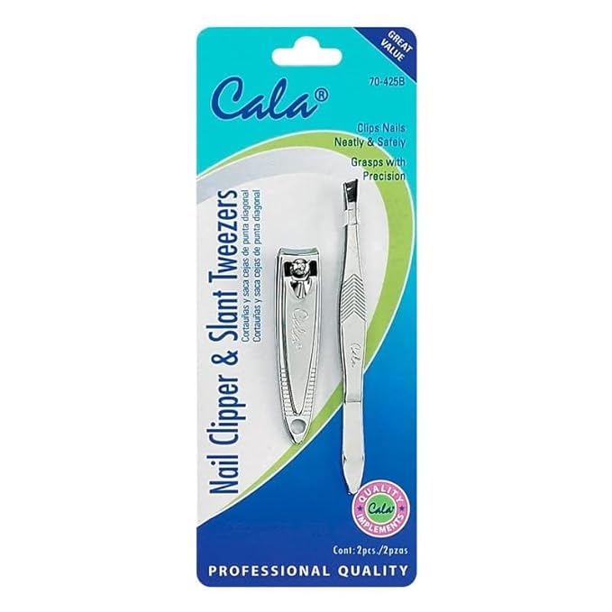 CALA. Nail Clipper & Slant Tweezers Manicure & Pedicure Set
