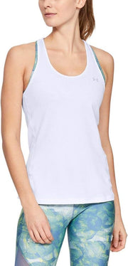 Women's Heat Gear Racer Tank Top - XL White / / Metallic Silver
