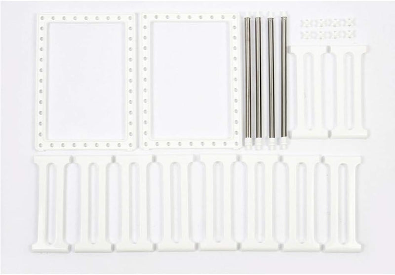 YumLock Kitchen Sink Dish Rack, Adjustable 2 Tier Under Shelf Storage Organize Rack Holder, White