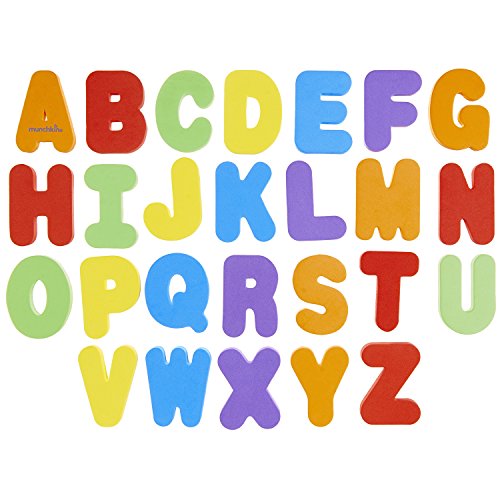 Munchkin Learn™ Bath Letters & Numbers, Bright learning stickers, great learning tool, sticks easily, reusable, infant/baby/toddler/kids, 18 Months and above, 36 pieces.