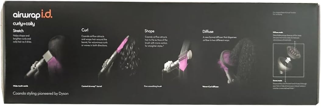 Dyson Airwrap i.d. Multi-Styler and Dryer Curly+Coily HS08 Bluetooth Enabled - for Perfect Curls (Ceramic Patina/Topaz)