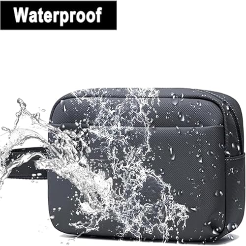 STAYOUNG Men's Handbag Clutch - Stylish and Durable Carry-all Bag With Multiple Pockets, Accessories, Shaving Kit, Travel Shower Bag for Daily Use (Black)