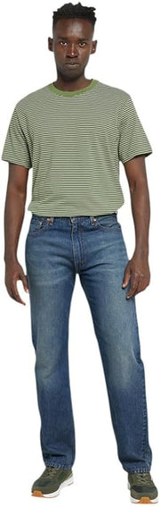 Mens 555 Relaxed Straight Jeans - Dark Indigo - Worn In