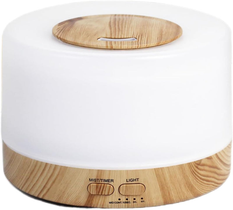 SKY-TOUCH Essential Oil Aroma Diffuser 700ml, Upgraded Aromatherapy Diffuser with 4 Timer and 7 Color Lights, Cool Mist Humidifier with Auto Shut-off Function, Diffuser for Home Bedroom Office - Essential Oil Diffuser