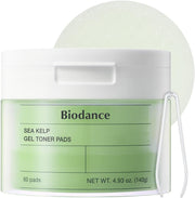 Collagen Gel Toner Pads, Pore Minimizer for Face, Improving Elasticity, Plumping Toner Pads for Sensitive Skin, Korean Skincare,ㅣ4.93 fl.oz.(140g)60Pads,Ramadan Gift - Sea Kelp