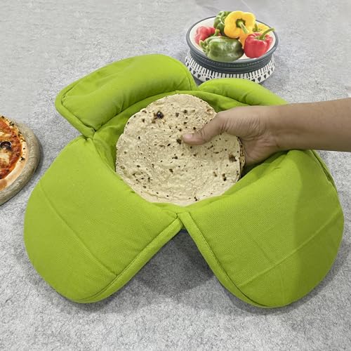 Swayam 100% Cotton Cloth Roti Cassrole | Hot Chapati Box | Bread Basket Washable with Chain | Roti Rumal