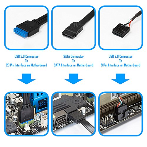Kingwin Powered Usb Hub 3.0 W/ 1 Usb-C Port, Sd Card Reader & Micro - Sata Power Port W/Lightning Speed Data Transfer Up To 5GBps 5.25" Computer Case Front Bay, Black (Kw525-3U3Cr)
