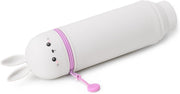 Legami - Pencil Case 2 in 1 Soft Silicone, Kawaii, Table Pen Holder, Zipper Closure, Diameter 6.3 cm, Bunny Theme - Bunny Kawaii