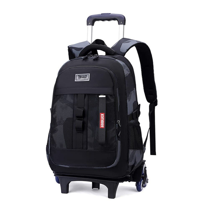 Cat Face 2Pcs Kids Rolling Backpack for Elementary School Carry on Preschool School Bag Bookbag with Wheels for Boys Girls