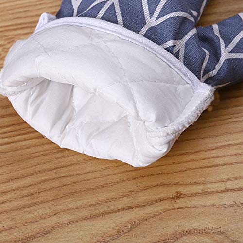 YOUBAMI Cotton Kitchen Oven Mitt Glove, Grey