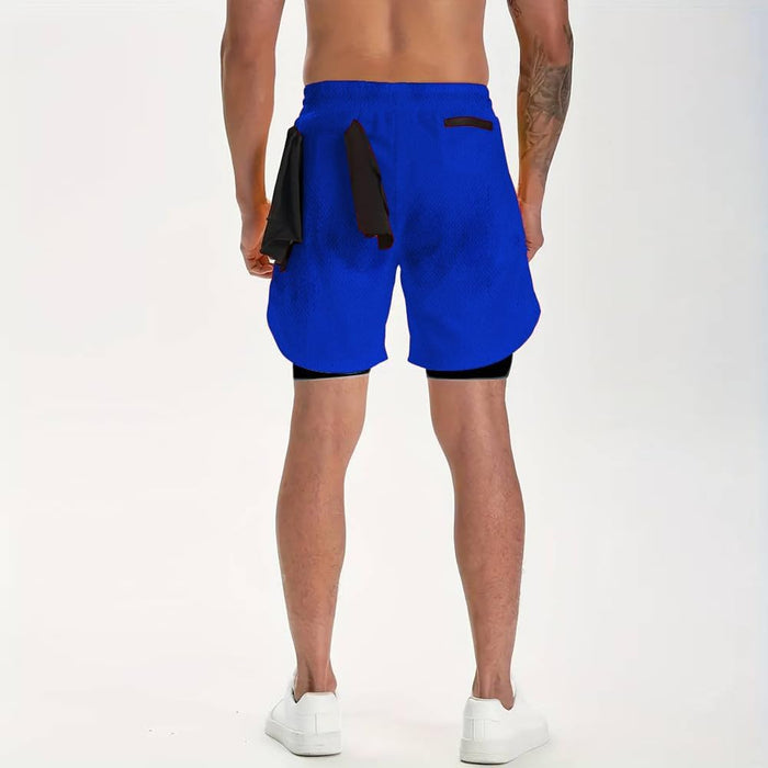 VITION Gym Shorts for Men, Men's Activewear Running Shorts,Drawstring Gym Shorts Men, 2 Layer Loose Athletic Shorts with 4 Pockets