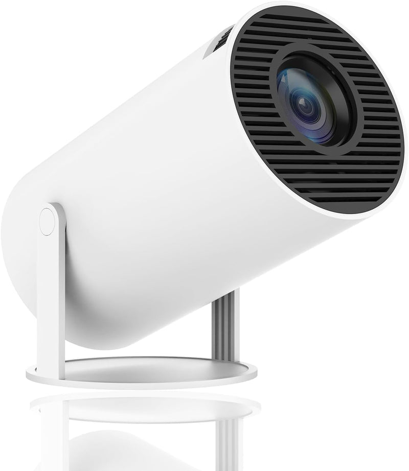 Toshionics Smart HD Projector with Android, 120 ANSI Lumens, 180 Rotatable Design 4K Portable Projector, WiFi & Bluetooth Projector, 130 Inches Display, Big screen Experience With 360 Sound - HY300