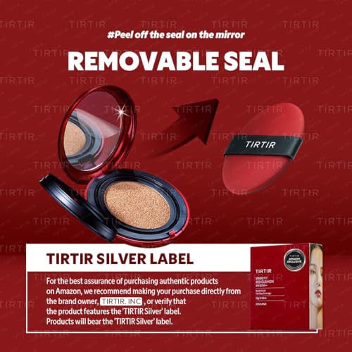 TIRTIR Mask Fit Red Cushion Foundation | Japan's No.1 Choice for Glass skin, Long-Lasting, Lightweight, Buildable Coverage, Semi-Matte (23N Sand, 0.63 Fl Oz (Pack of 1))