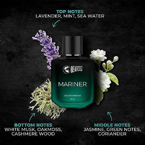Beardo Whisky Smoke Bourbon & Mariner Perfume Combo 50ml | Long Lasting for Men | Oriental, Woody, Leathery | Fresh, Aqua Notes | Gift Set for Valentine's Day