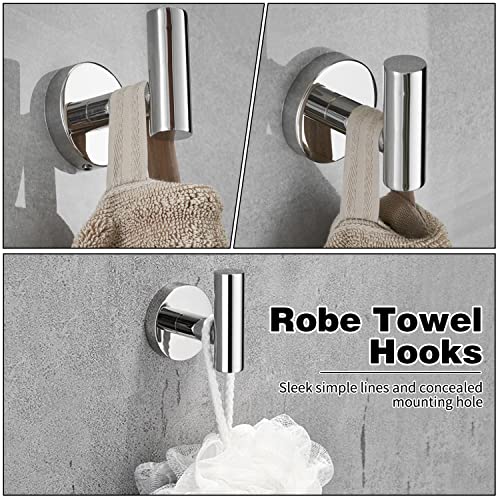 FGBNM Bathroom Hardware Set, 10pcs Bathroom Hardware Set, Brushed Nickel Bath Hardware Set Including 16" Hand Towel Bars, Toilet Paper Holders, 3 Multifunctional Robe Hooks (10pcs, Brushed Nickel)