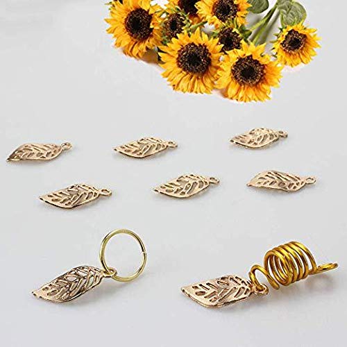 MAKINGTEC 200pcs Beads for Hair Braids,metal Gold Braid Ring Cuff Clips Braid Accessories,braid Hair Jewelry Hair Accessories