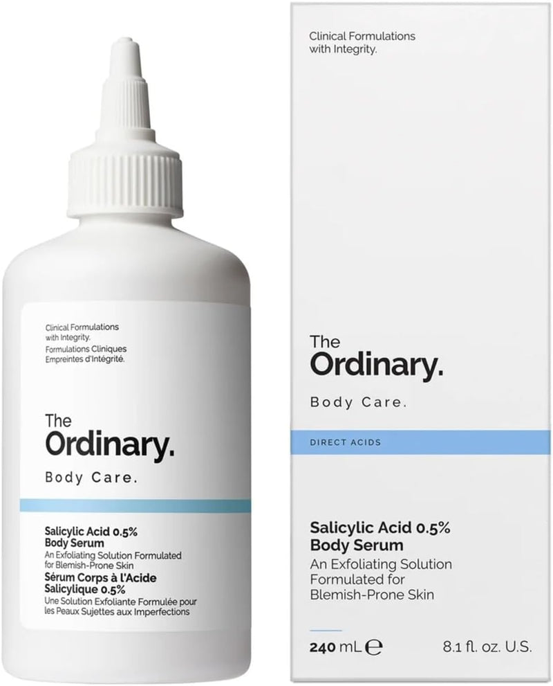 Salicylic Acid 0.5% Body Serum (240ml) Exfoliating Treatment for Softening Rough, Bumpy Skin and Refining Texture from Neck to Toe