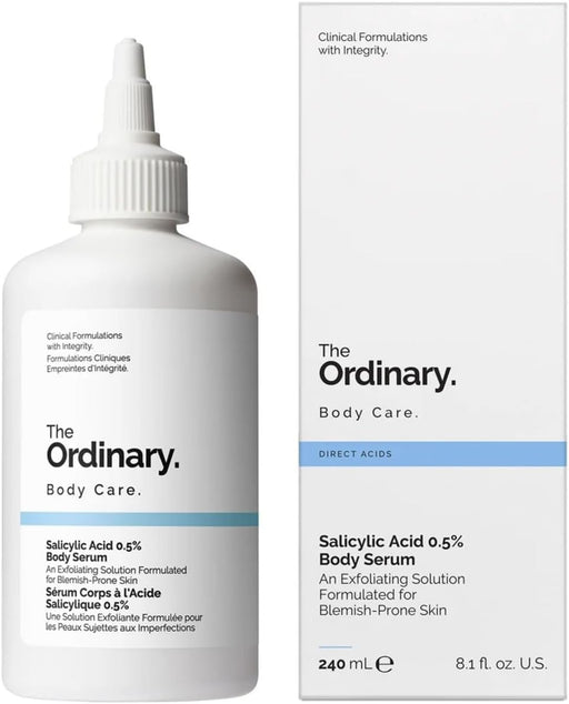 Salicylic Acid 0.5% Body Serum (240ml) Exfoliating Treatment for Softening Rough, Bumpy Skin and Refining Texture from Neck to Toe