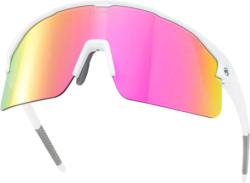 ASTARIKO Polarized Sports Sunglasses for Men & Women – UV400 Protection, Anti-Slip TR90 Half-Frame for Running, Cycling, Golf & Outdoor Activities
