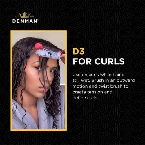 Denman Classic Medium Style Brush, Perfect For Blow Drying, Styling, Detangling, Separating, Shaping and Defining Curls, #D3, 7 Rows