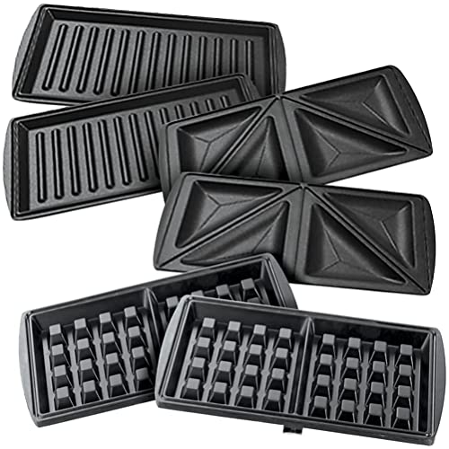 Black & Decker 750W Sandwich Maker 2 Slot Non-Stick 3in1 Interchangable Sandwich Grill And Waffle Maker, With Indicator And Ready to Cook Lights For Quick and Easy Dishes TS2090-B5 2 Years Warranty