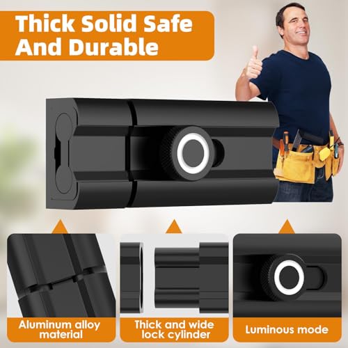 MAKINGTEC Heavy-Duty Slide Lock Latch - 3-Inch Barrel Bolt for Secure Door & Gate Locking | Ideal for Flush or Recessed Installations | Durable Black Hardware, 2-Pack