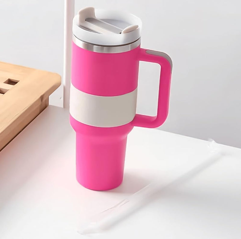 Quencher H2.0 Flowstate Tumbler Stainless Steel Vacuum Insulated Tumbler With Lid and Straw - For Water, Iced Tea, Coffee And More (BubbleGum)