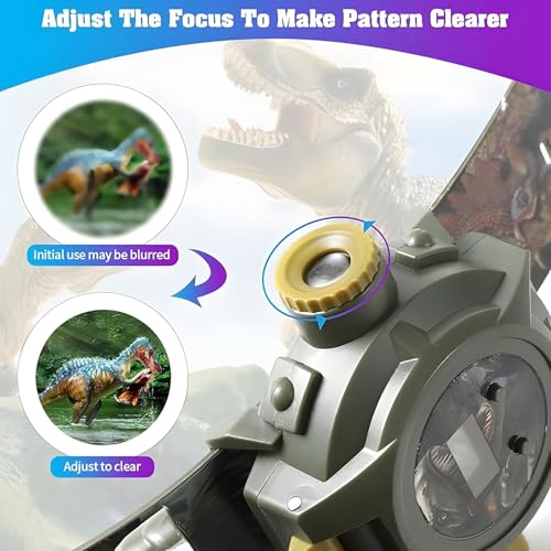 Aputue Projection Watch for Kids, Dinosaur Projection Children's Watch, Images Projector Watch, Children Digital Dinosaur Watch with 24 Kinds of Dinosaur Projection Pattern for Kids