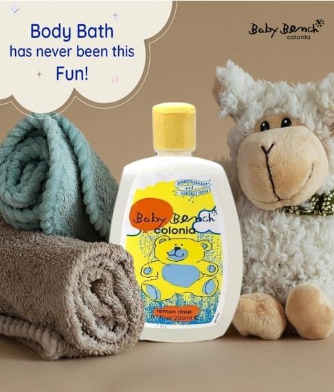 Baby Bench Colonia LEMON DROP COLOGNE | Perfume for Babies, Gentle & Safe, Mild Fragrance | Long-lasting Moisture & Delicate Fragrance | Safe for Mother's Hands & Baby's Skin 200 ml - (Pack of 3).