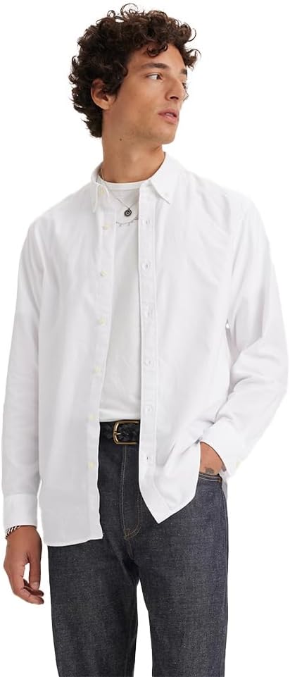 Mens Levi's Men's Authentic Button-Down Shirt Classic - Neutrals
