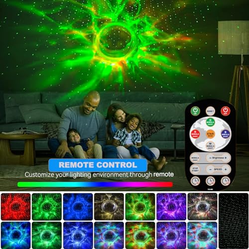 15 in 1 Astronaut Projector Light, Galaxy Star Night Light, Robot Projector Lamp Spaceman Starry Night Light, Timer & Remote Control, for Adult Kid's Bedroom Theater Living Ceiling Decor Best Gift