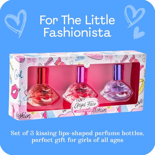 Scented Things Body Mist Perfume Gift Set For Kids, Pre-Teens, Tweens & Teen Girls | Fresh & Fun Scents | KISSES (3 Pack)