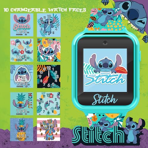 Disney Stitch Kids Smart Watch with 10 Customizable Faces