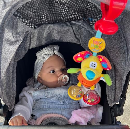 Playgro Toy Box Dingly Dangly Mimsy (BD) – Engaging Stroller Baby Toy for Development and Sensory Play, 0+ Months