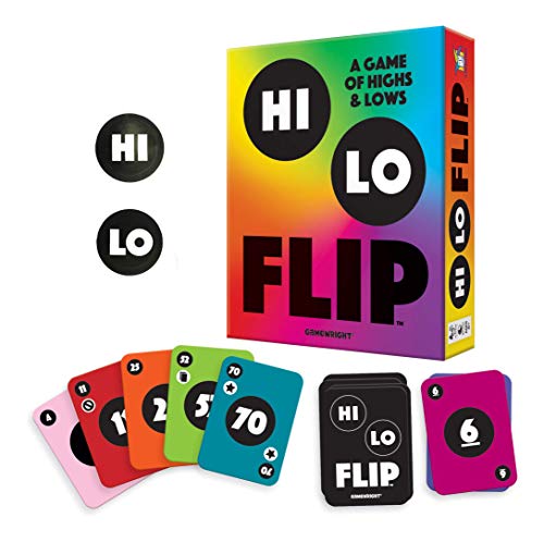 Gamewright - Hi Lo Flip - A Card Game of Highs & Lows