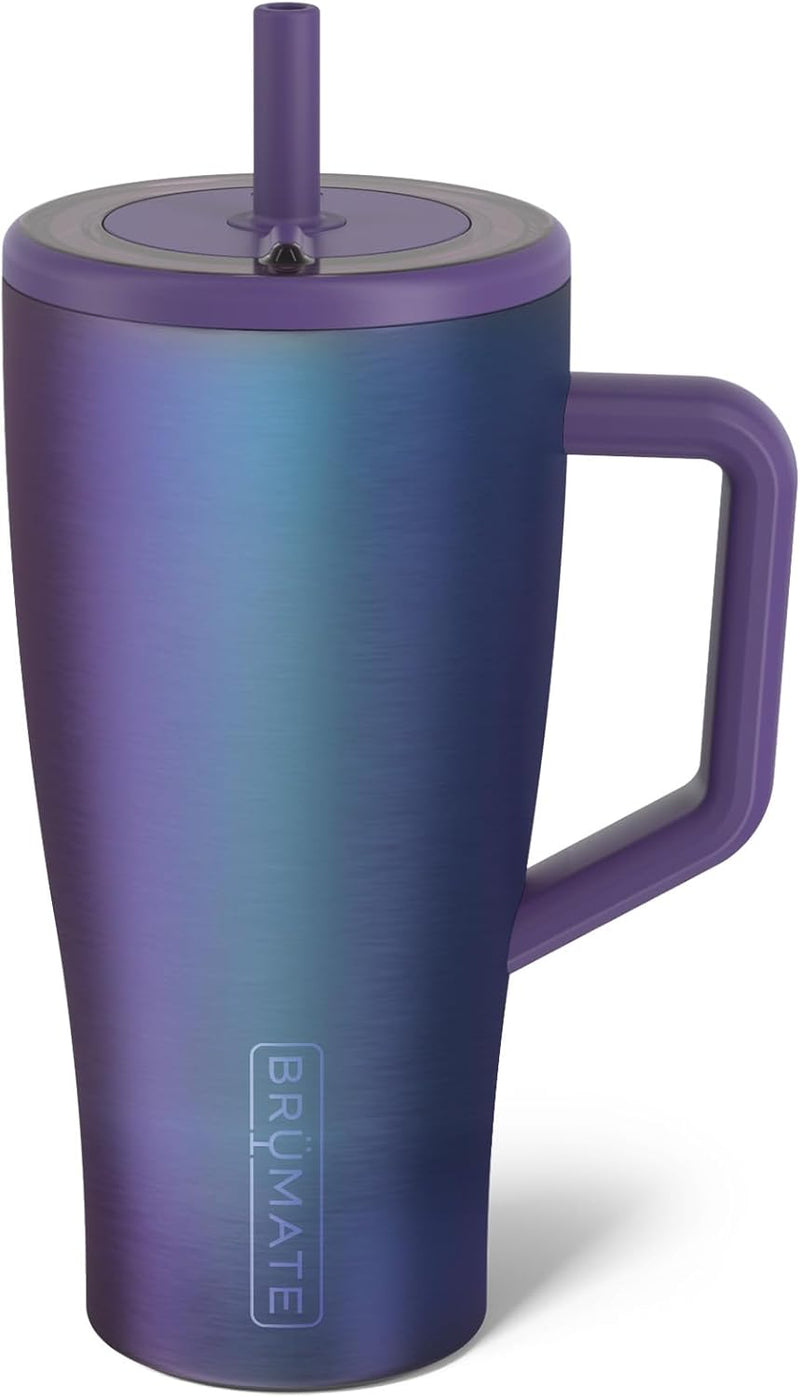 BrüMate Era 40 oz Tumbler with Handle and Straw | 100% Leakproof Insulated Tumbler with Lid and Straw | Made of Stainless Steel | Cup Holder Friendly Base | 40oz (Dune)