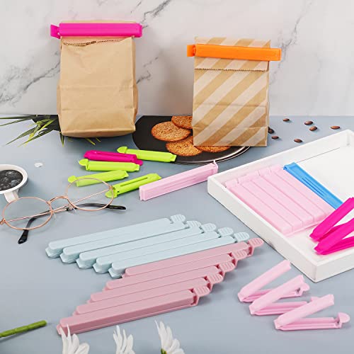 Yafe 30 Pcs Bag Clips for Food Storage, Food Bag Clips Freezer Bag Clips Fridge Sealing Storage Clips Plastic Bag Sealing Clips Multicoloured Reusable for Snacks, Coffee, Food & Sandwich(3 Sizes)