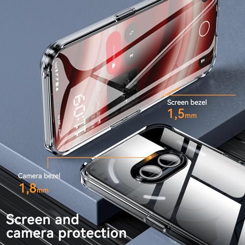 For Nothing Phone 2a / 2a Plus Case and Screen Protector Accessorise, Camera Lens Protection Back Cover, TPU Shockproof Clear Anti-Yellow Protective Casing