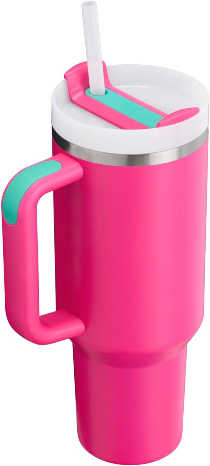 Stanley Quencher H2.0 Tumbler with Handle & Straw 40 oz | Twist On 3-Way Lid | Cupholder Compatible for Travel | Insulated Stainless Steel Cup | BPA-Free | Seafoam