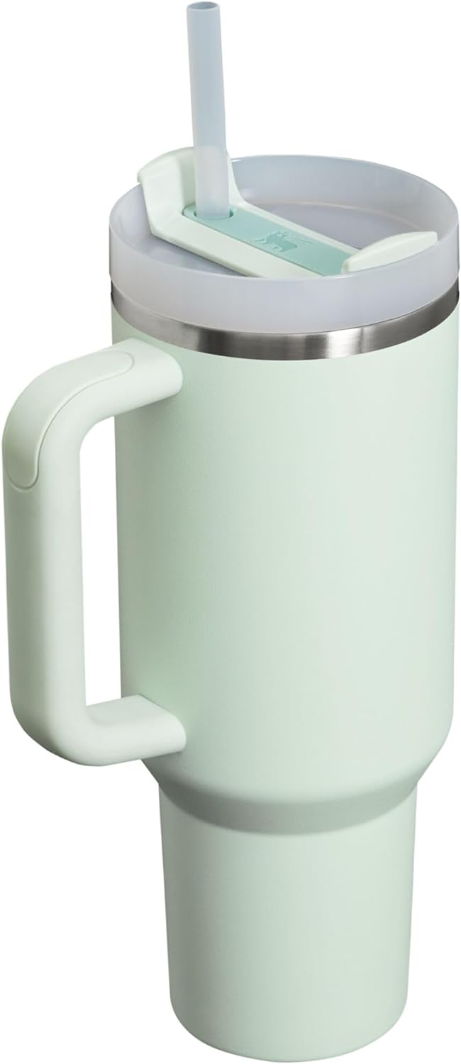 Stanley Quencher H2.0 Tumbler with Handle & Straw 40 oz | Twist On 3-Way Lid | Cupholder Compatible for Travel | Insulated Stainless Steel Cup | BPA-Free | Seafoam